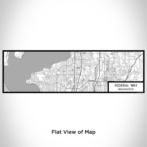Flat View of Map Custom Federal Way Washington Map Enamel Mug in Classic