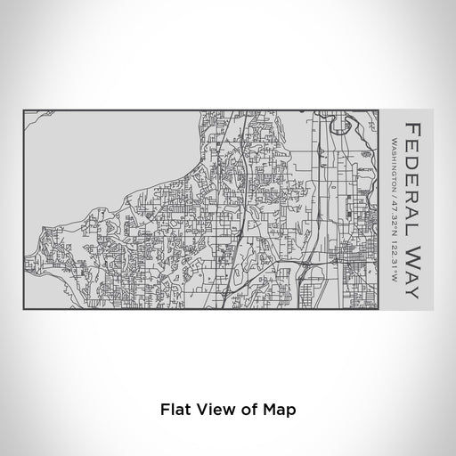 Rendered View of Federal Way Washington Map Engraving on 17oz Stainless Steel Insulated Cola Bottle