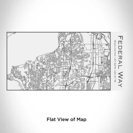 Rendered View of Federal Way Washington Map Engraving on 17oz Stainless Steel Insulated Cola Bottle in White