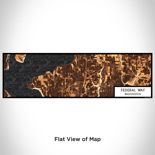 Flat View of Map Custom Federal Way Washington Map Enamel Mug in Ember