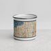 Front View Custom Federal Way Washington Map Enamel Mug in Woodblock