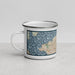 Left View Custom Federal Way Washington Map Enamel Mug in Woodblock