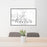 24x36 Ferndale California Map Print Lanscape Orientation in Classic Style Behind 2 Chairs Table and Potted Plant