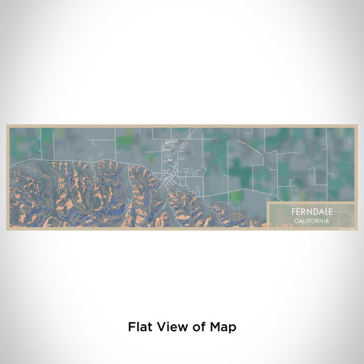 Flat View of Map Custom Ferndale California Map Enamel Mug in Afternoon