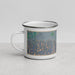 Left View Custom Ferndale California Map Enamel Mug in Afternoon