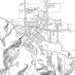 Ferndale California Map Print in Classic Style Zoomed In Close Up Showing Details
