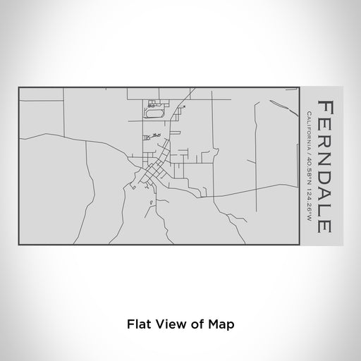Rendered View of Ferndale California Map Engraving on 17oz Stainless Steel Insulated Cola Bottle