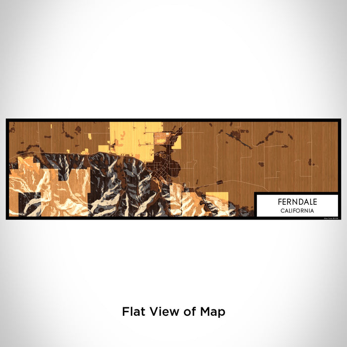 Flat View of Map Custom Ferndale California Map Enamel Mug in Ember