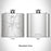 Rendered View of Ferndale California Map Engraving on 6oz Stainless Steel Flask