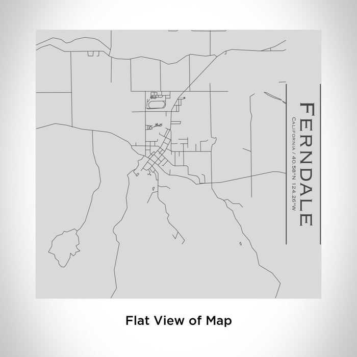 Rendered View of Ferndale California Map Engraving on 17oz Stainless Steel Insulated Tumbler