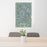 24x36 Findlay Ohio Map Print Portrait Orientation in Afternoon Style Behind 2 Chairs Table and Potted Plant