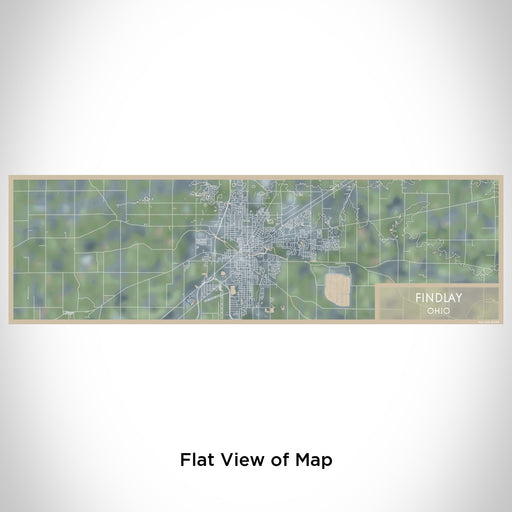 Flat View of Map Custom Findlay Ohio Map Enamel Mug in Afternoon