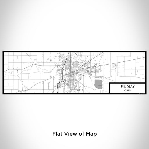 Flat View of Map Custom Findlay Ohio Map Enamel Mug in Classic