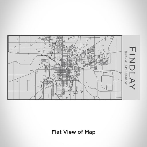 Rendered View of Findlay Ohio Map Engraving on 17oz Stainless Steel Insulated Cola Bottle