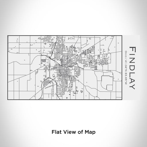 Rendered View of Findlay Ohio Map Engraving on 17oz Stainless Steel Insulated Cola Bottle in White