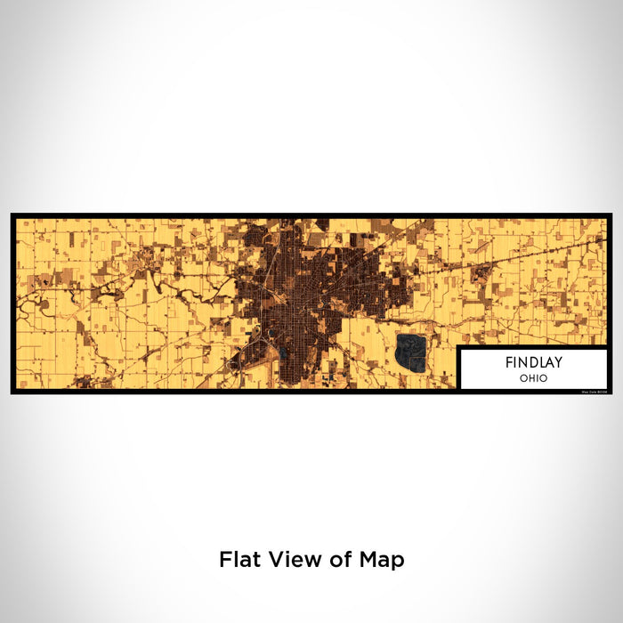 Flat View of Map Custom Findlay Ohio Map Enamel Mug in Ember