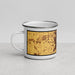 Left View Custom Findlay Ohio Map Enamel Mug in Ember