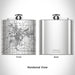 Rendered View of Findlay Ohio Map Engraving on 6oz Stainless Steel Flask