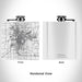 Rendered View of Findlay Ohio Map Engraving on 6oz Stainless Steel Flask in White