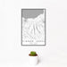 12x18 Finger Lakes New York Map Print Portrait Orientation in Classic Style With Small Cactus Plant in White Planter