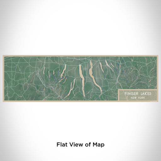 Flat View of Map Custom Finger Lakes New York Map Enamel Mug in Afternoon