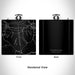 Rendered View of Finger Lakes New York Map Engraving on 6oz Stainless Steel Flask in Black