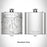 Rendered View of Finger Lakes New York Map Engraving on 6oz Stainless Steel Flask