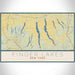 Finger Lakes New York Map Print Landscape Orientation in Woodblock Style With Shaded Background