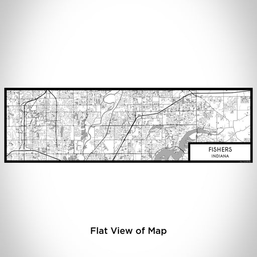 Flat View of Map Custom Fishers Indiana Map Enamel Mug in Classic
