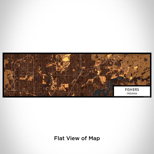 Flat View of Map Custom Fishers Indiana Map Enamel Mug in Ember