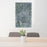24x36 Fitchburg Massachusetts Map Print Portrait Orientation in Afternoon Style Behind 2 Chairs Table and Potted Plant
