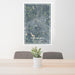 24x36 Fitchburg Massachusetts Map Print Portrait Orientation in Afternoon Style Behind 2 Chairs Table and Potted Plant