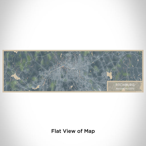 Flat View of Map Custom Fitchburg Massachusetts Map Enamel Mug in Afternoon