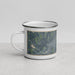 Left View Custom Fitchburg Massachusetts Map Enamel Mug in Afternoon