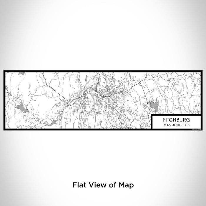 Flat View of Map Custom Fitchburg Massachusetts Map Enamel Mug in Classic