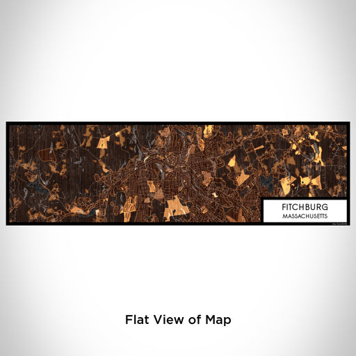 Flat View of Map Custom Fitchburg Massachusetts Map Enamel Mug in Ember
