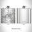 Rendered View of Fitchburg Massachusetts Map Engraving on 6oz Stainless Steel Flask