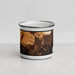 Front View Custom Flagstaff Arizona Map Enamel Mug in Ember