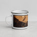 Left View Custom Flagstaff Arizona Map Enamel Mug in Ember