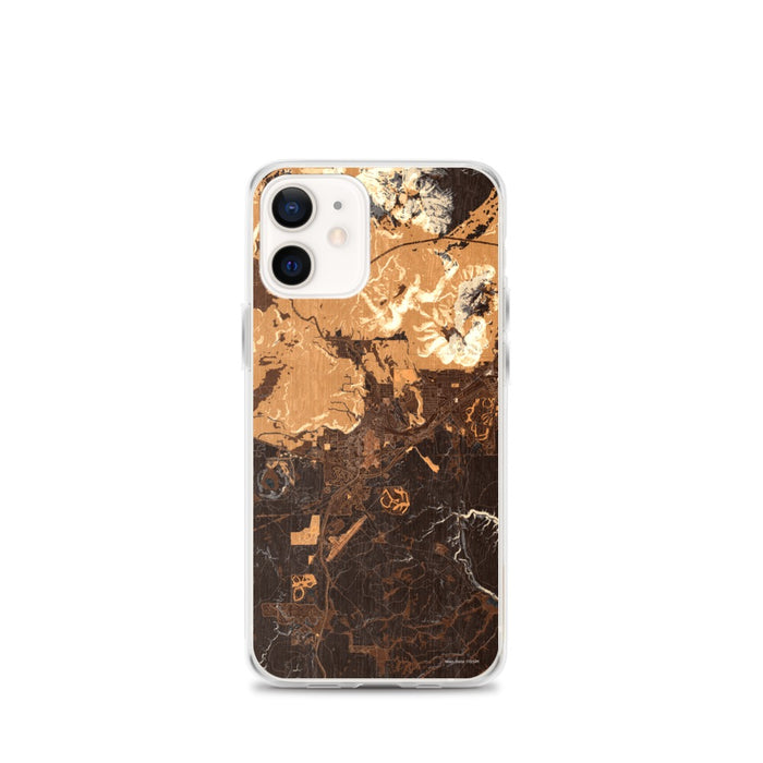 Custom Flagstaff Arizona Map iPhone 12 mini Phone Case in Ember