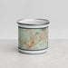 Front View Custom Flagstaff Arizona Map Enamel Mug in Woodblock