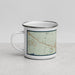 Left View Custom Flagstaff Arizona Map Enamel Mug in Woodblock