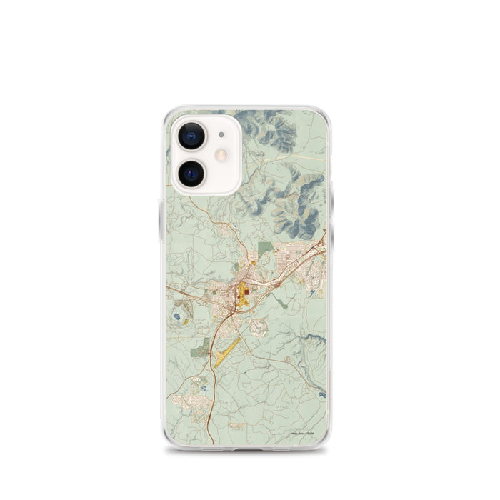 Custom Flagstaff Arizona Map iPhone 12 mini Phone Case in Woodblock