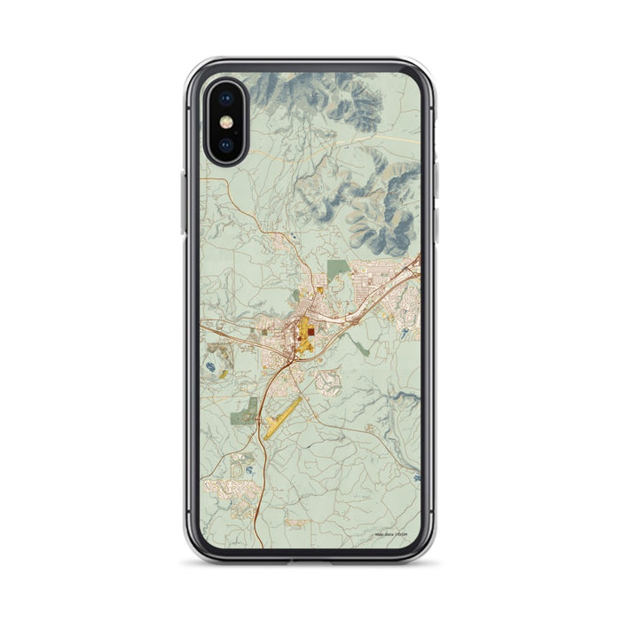Custom Flagstaff Arizona Map Phone Case in Woodblock