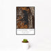 12x18 Flathead Lake Montana Map Print Portrait Orientation in Ember Style With Small Cactus Plant in White Planter