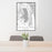 24x36 Flathead Lake Montana Map Print Portrait Orientation in Classic Style Behind 2 Chairs Table and Potted Plant
