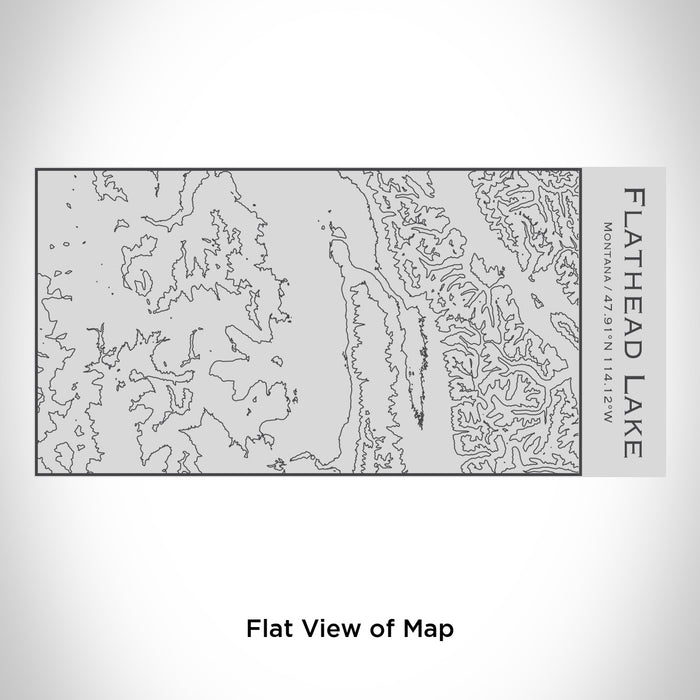 Rendered View of Flathead Lake Montana Map Engraving on 17oz Stainless Steel Insulated Cola Bottle