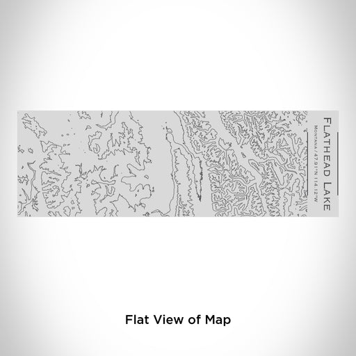 Rendered View of Flathead Lake Montana Map Engraving on 10oz Stainless Steel Insulated Cup with Sipping Lid