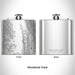 Rendered View of Flathead Lake Montana Map Engraving on 6oz Stainless Steel Flask