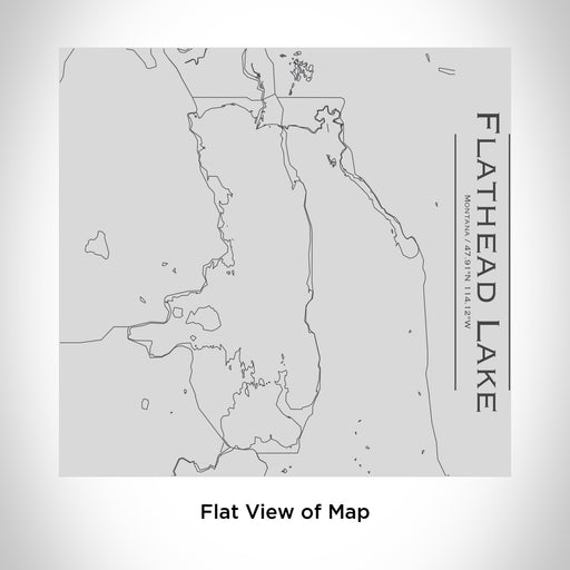 Rendered View of Flathead Lake Montana Map Engraving on 17oz Stainless Steel Insulated Tumbler